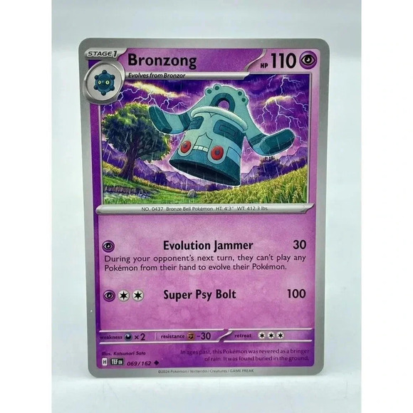 Bronzong 069/162 S&V: Temporal Forces Non-Holo Pokémon‎ TCG Mint Unplayed - Picture 1 of 6